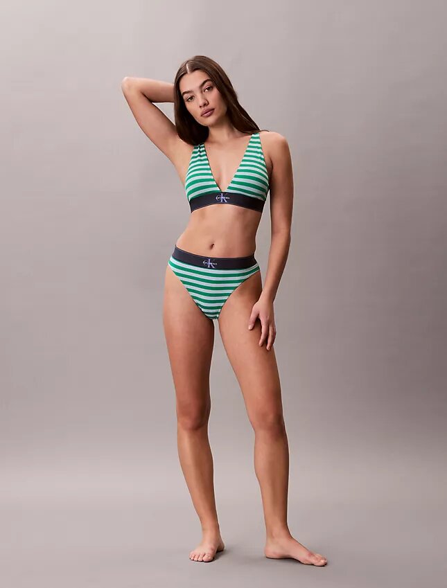 Graphic Monogram Microfiber Stretch High Waist Bikini Graphic Monogram Microfiber Stretch High Waist Bikini