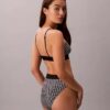Graphic Monogram Microfiber Stretch High Waist Bikini