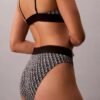 Graphic Monogram Microfiber Stretch High Waist Bikini