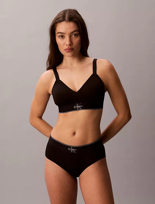 Graphic Monogram Microfiber Stretch Lightly Lined Bralette Graphic Monogram Microfiber Stretch Lightly Lined Bralette
