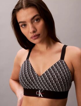 Graphic Monogram Microfiber Stretch Lightly Lined Bralette
