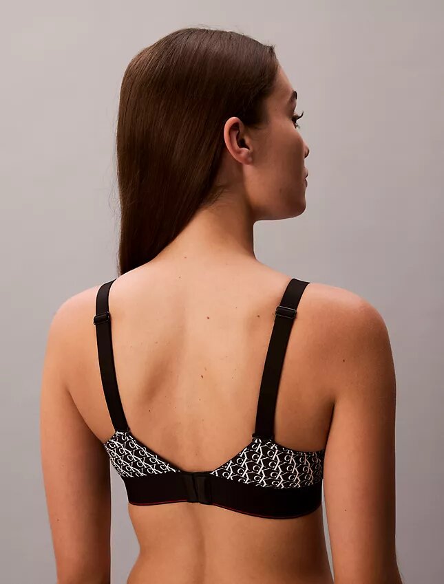Graphic Monogram Microfiber Stretch Lightly Lined Bralette Graphic Monogram Microfiber Stretch Lightly Lined Bralette