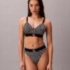Graphic Monogram Microfiber Stretch Lightly Lined Bralette Graphic Monogram Microfiber Stretch Lightly Lined Bralette