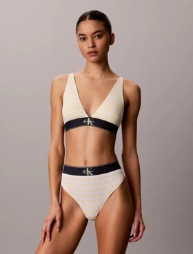 Graphic Monogram Microfiber Stretch Lightly Lined Triangle Bralette