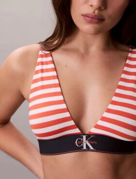 Graphic Monogram Microfiber Stretch Lightly Lined Triangle Bralette
