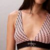 Graphic Monogram Microfiber Stretch Lightly Lined Triangle Bralette Graphic Monogram Microfiber Stretch Lightly Lined Triangle Bralette