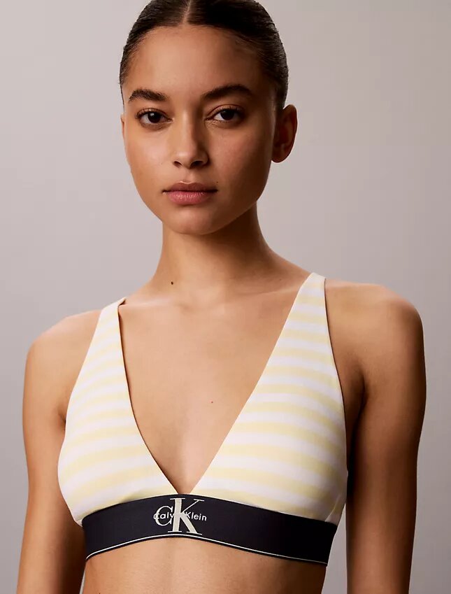 Graphic Monogram Microfiber Stretch Lightly Lined Triangle Bralette Graphic Monogram Microfiber Stretch Lightly Lined Triangle Bralette