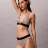 Graphic Monogram Microfiber Stretch Lightly Lined Triangle Bralette Graphic Monogram Microfiber Stretch Lightly Lined Triangle Bralette