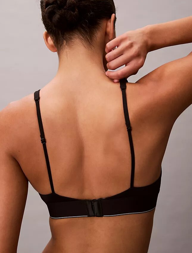 Graphic Monogram Microfiber Stretch Lightly Lined Triangle Bralette Graphic Monogram Microfiber Stretch Lightly Lined Triangle Bralette