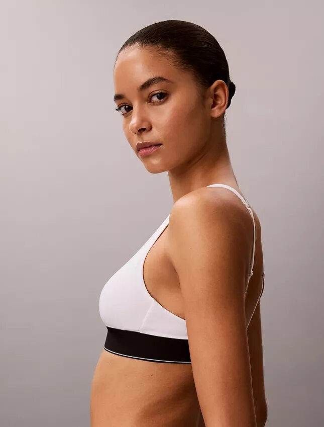 Graphic Monogram Microfiber Stretch Lightly Lined Triangle Bralette Graphic Monogram Microfiber Stretch Lightly Lined Triangle Bralette