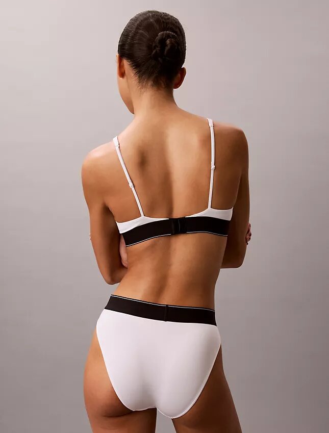 Graphic Monogram Microfiber Stretch Lightly Lined Triangle Bralette Graphic Monogram Microfiber Stretch Lightly Lined Triangle Bralette