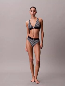 Graphic Monogram Microfiber Stretch Thong