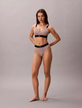 Graphic Monogram Microfiber Stretch Thong
