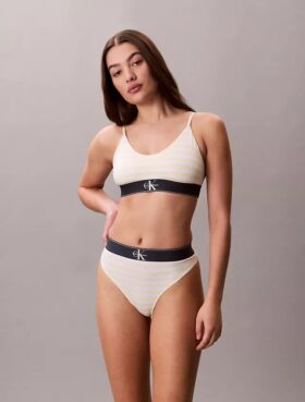 Graphic Monogram Microfiber Stretch Thong