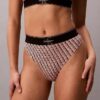 Graphic Monogram Microfiber Stretch Thong