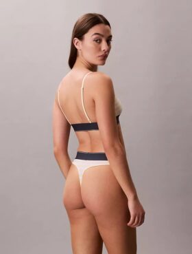 Graphic Monogram Microfiber Stretch Thong