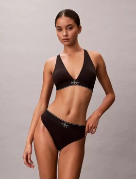 Graphic Monogram Microfiber Stretch Thong