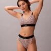 Graphic Monogram Microfiber Stretch Thong