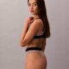 Graphic Monogram Microfiber Stretch Thong
