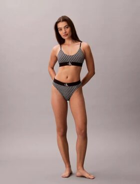 Graphic Monogram Microfiber Stretch Unlined Bralette