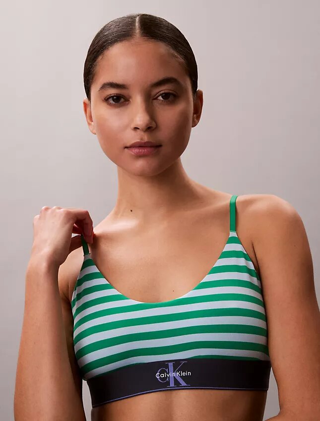 Graphic Monogram Microfiber Stretch Unlined Bralette Graphic Monogram Microfiber Stretch Unlined Bralette