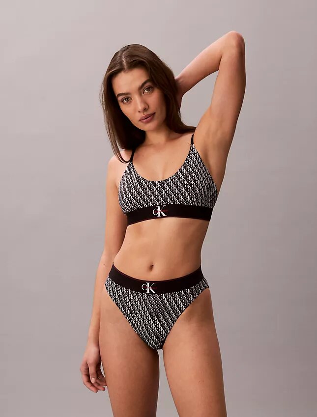 Graphic Monogram Microfiber Stretch Unlined Bralette Graphic Monogram Microfiber Stretch Unlined Bralette