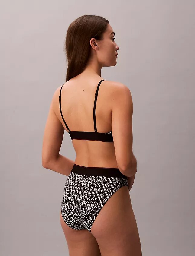 Graphic Monogram Microfiber Stretch Unlined Bralette Graphic Monogram Microfiber Stretch Unlined Bralette