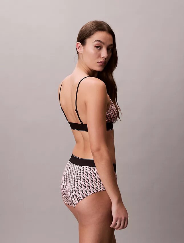 Graphic Monogram Microfiber Stretch Unlined Bralette Graphic Monogram Microfiber Stretch Unlined Bralette