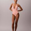 Graphic Monogram Swim Plunge One Piece Graphic Monogram Swim Plunge One Piece