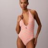 Graphic Monogram Swim Plunge One Piece Graphic Monogram Swim Plunge One Piece