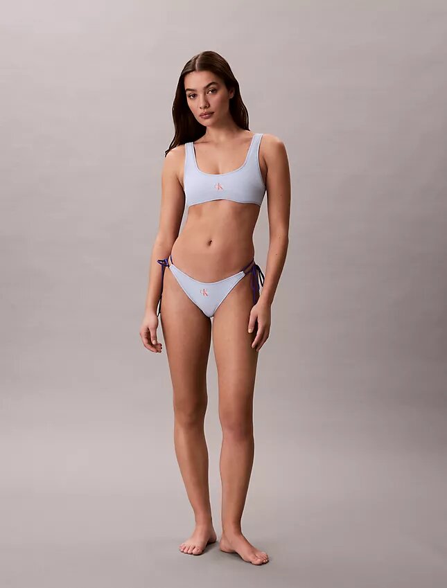 Graphic Monogram Swim Side Tie Bikini Bottom Graphic Monogram Swim Side Tie Bikini Bottom