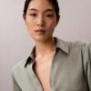 Hammered Satin Fitted Shirt Hammered Satin Fitted Shirt
