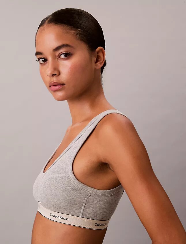 Heritage Cotton Stretch Lightly Lined Triangle Bralette Heritage Cotton Stretch Lightly Lined Triangle Bralette