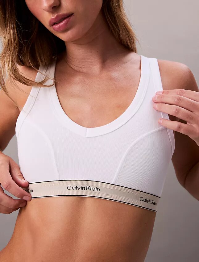 Heritage Cotton Stretch Lightly Lined Triangle Bralette Heritage Cotton Stretch Lightly Lined Triangle Bralette