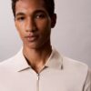 Herringbone Zip Polo Shirt Herringbone Zip Polo Shirt