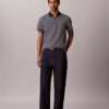 Herringbone Zip Polo Shirt