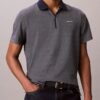 Herringbone Zip Polo Shirt