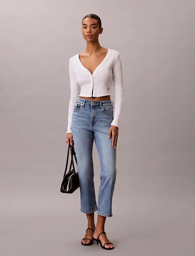 High Rise Cropped Flared Jeans High Rise Cropped Flared Jeans