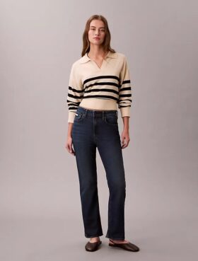 High Rise Cropped Flared Jeans