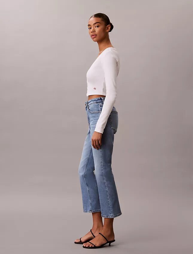 High Rise Cropped Flared Jeans High Rise Cropped Flared Jeans