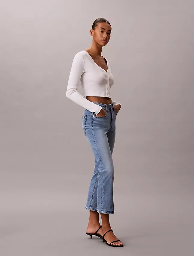 High Rise Cropped Flared Jeans High Rise Cropped Flared Jeans