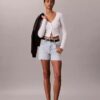 High Rise Midi Denim Shorts High Rise Midi Denim Shorts