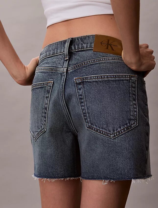 High Rise Midi Denim Shorts High Rise Midi Denim Shorts