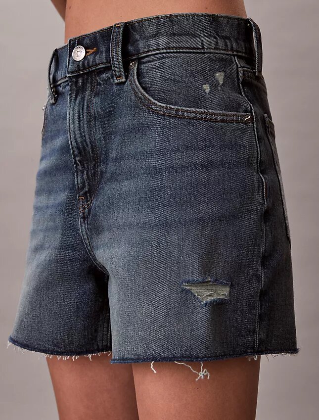 High Rise Midi Denim Shorts High Rise Midi Denim Shorts