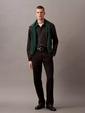 Houndstooth Flannel Classic Button-Down Shirt