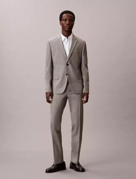 Houndstooth Slim Trousers
