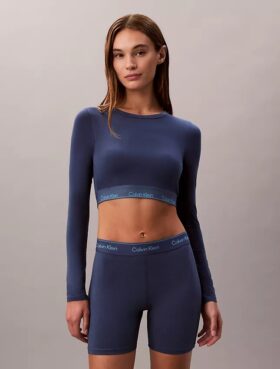 Icon Cotton Modal Lightly Lined Long Sleeve Tee Bralette