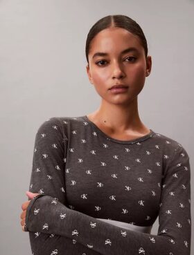 Icon Cotton Modal Lightly Lined Long Sleeve Tee Bralette