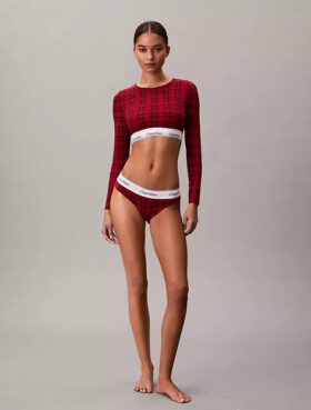 Icon Cotton Modal Lightly Lined Long Sleeve Tee Bralette
