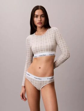 Icon Cotton Modal Lightly Lined Long Sleeve Tee Bralette